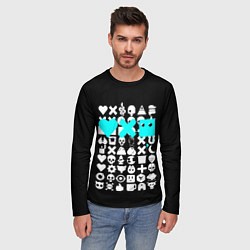 Лонгслив мужской Love Death and Robots синий, цвет: 3D-принт — фото 2