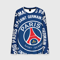 Лонгслив мужской ПСЖ надписи по кругу, цвет: 3D-принт