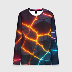 Мужской лонгслив Разноцветный неон из плит