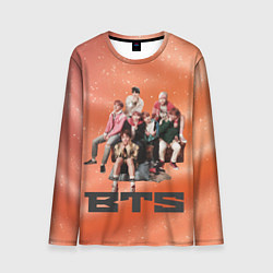 Лонгслив мужской BTS фотка на диване, цвет: 3D-принт