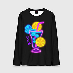 Лонгслив мужской Night beach, цвет: 3D-принт