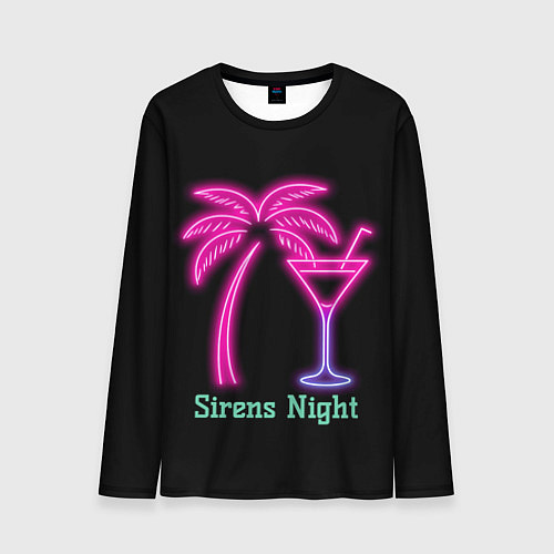 Мужской лонгслив Sirens night / 3D-принт – фото 1