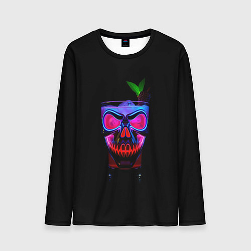 Мужской лонгслив Коктейль / 3D-принт – фото 1