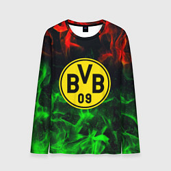 Лонгслив мужской Borussia красно зеленый огонь, цвет: 3D-принт