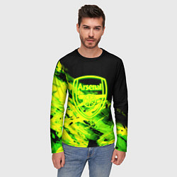 Лонгслив мужской Арсенал кислотные краски, цвет: 3D-принт — фото 2