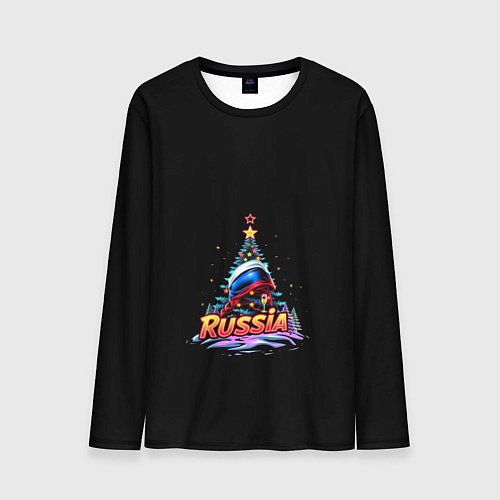 Мужской лонгслив Ёлка компания / 3D-принт – фото 1