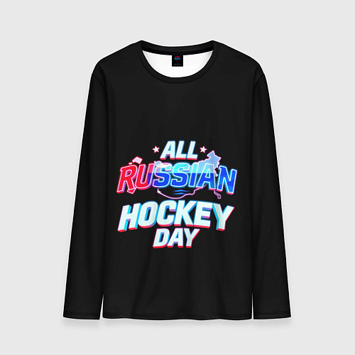 Мужской лонгслив Hockey day / 3D-принт – фото 1