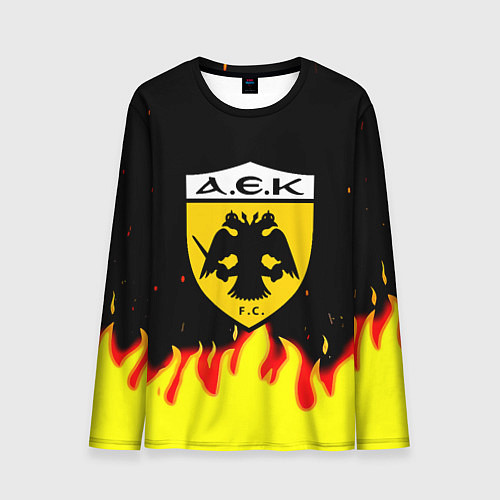 Мужской лонгслив AEK огненные краски / 3D-принт – фото 1
