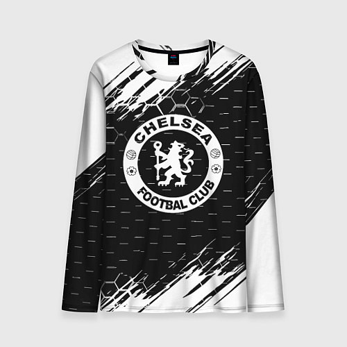 Мужской лонгслив Chelsea штрихи красок текстура / 3D-принт – фото 1