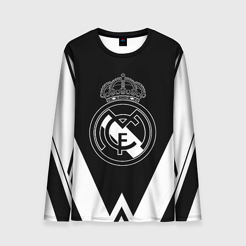 Мужской лонгслив Real Madrid геометрия спорт / 3D-принт – фото 1