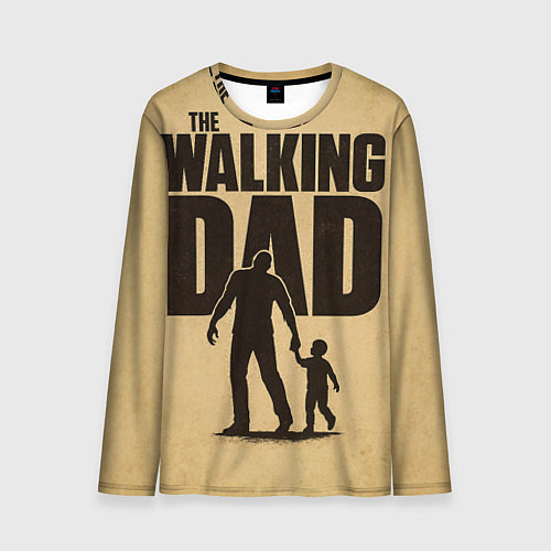 Мужской лонгслив The walking dad - каламбур / 3D-принт – фото 1