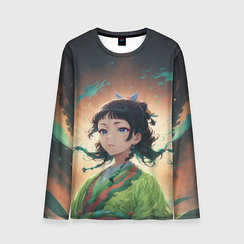 Мужской лонгслив Маомао на фоне облаков / 3D-принт – фото 1