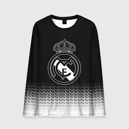 Мужской лонгслив Реал Мадрид текстура геометрия / 3D-принт – фото 1