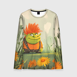 Лонгслив мужской Маленький Шрек с рыжими волосами, цвет: 3D-принт