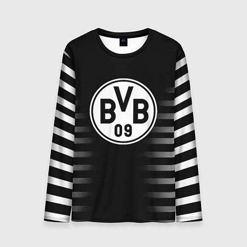 Мужской лонгслив Ювентус геометрия полосы / 3D-принт – фото 1