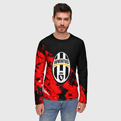 Лонгслив мужской Juventus кераски текстура, цвет: 3D-принт — фото 2
