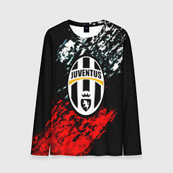 Мужской лонгслив Juventus краски штрихи текстура
