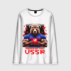 Лонгслив мужской USSR медведь, цвет: 3D-принт