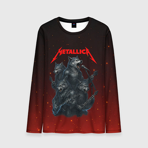 Мужской лонгслив Metallica в виде волков / 3D-принт – фото 1
