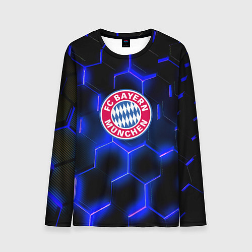 Мужской лонгслив FC Bayern Mnchen соты / 3D-принт – фото 1