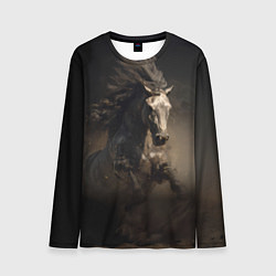 Лонгслив мужской Конь в динамике, цвет: 3D-принт