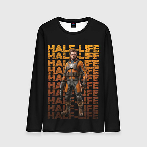 Мужской лонгслив Гордон Фримен на красивом фоне / 3D-принт – фото 1