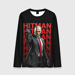 Лонгслив мужской Хитман с пистолетом, цвет: 3D-принт