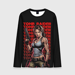 Мужской лонгслив Лара с пушками в руках