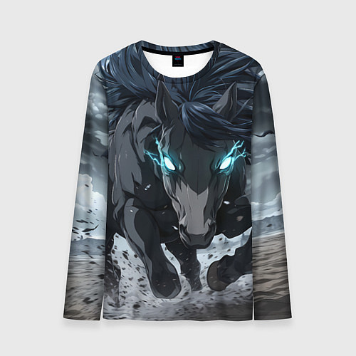 Мужской лонгслив Мощный конь / 3D-принт – фото 1