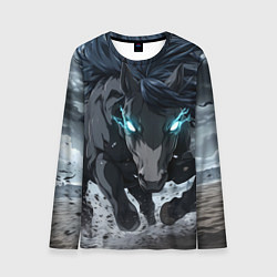 Лонгслив мужской Мощный конь, цвет: 3D-принт