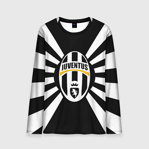 Мужской лонгслив Ювентус линии / 3D-принт – фото 1