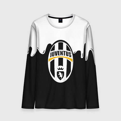 Мужской лонгслив Juventus капли красок / 3D-принт – фото 1
