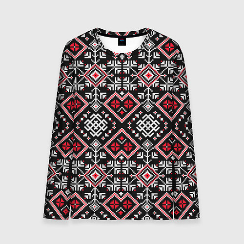 Мужской лонгслив Славянский орнамент обережный / 3D-принт – фото 1