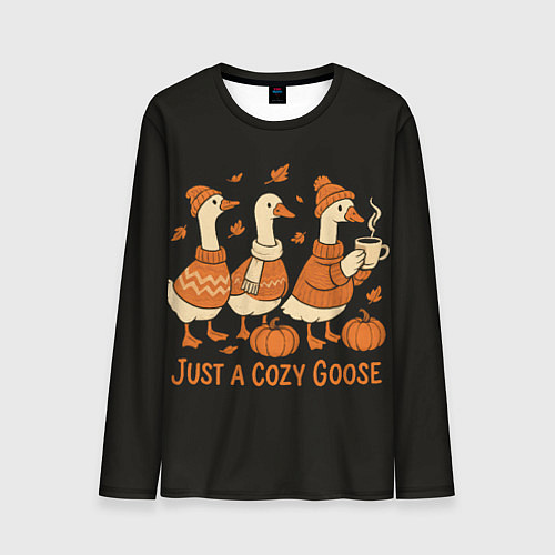 Мужской лонгслив Осенние гуси / 3D-принт – фото 1