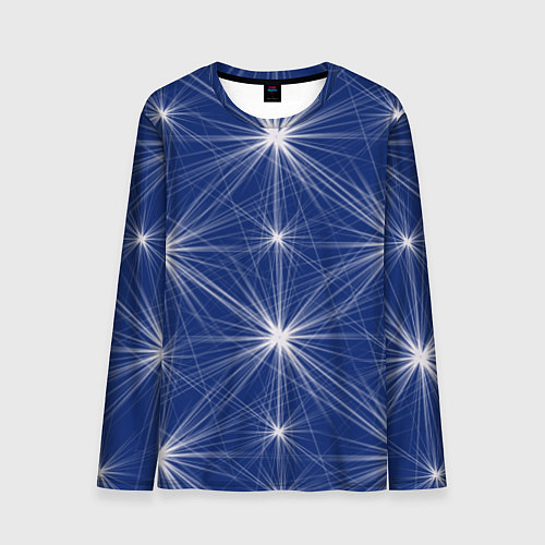 Мужской лонгслив Звезды на синем фоне / 3D-принт – фото 1