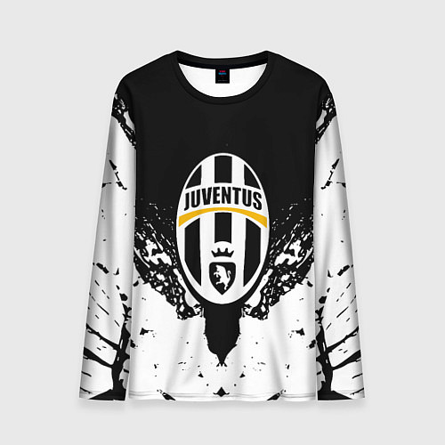 Мужской лонгслив Ювентус краски всплеск текстура / 3D-принт – фото 1