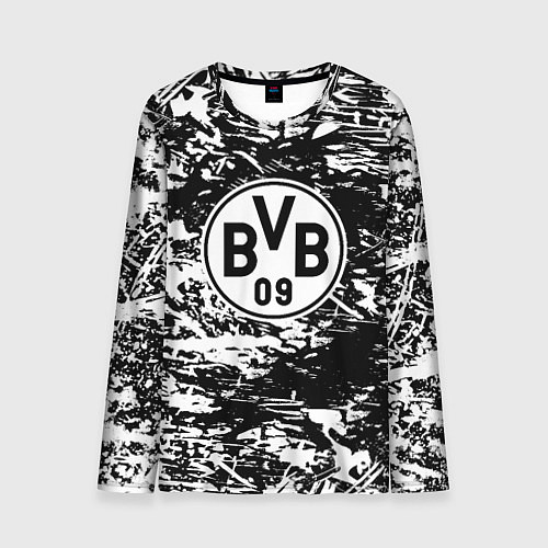 Мужской лонгслив Боруссиа белые краски / 3D-принт – фото 1