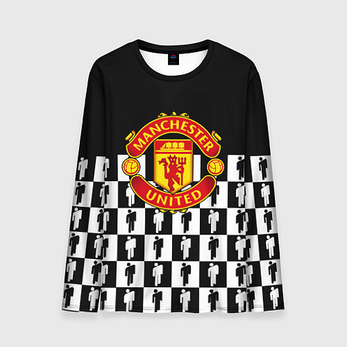Мужской лонгслив Манчестер Юнайтед люди паттерн / 3D-принт – фото 1