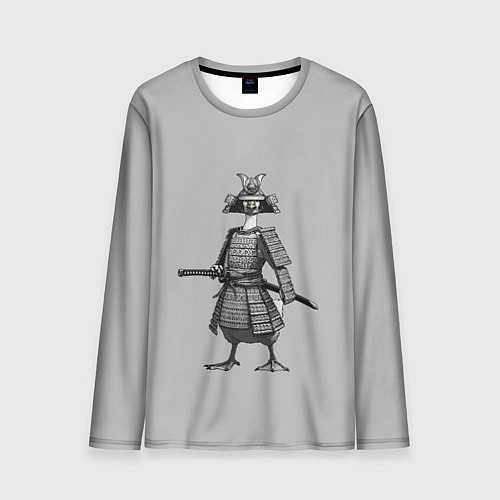 Мужской лонгслив Гусь-самурай с катаной / 3D-принт – фото 1