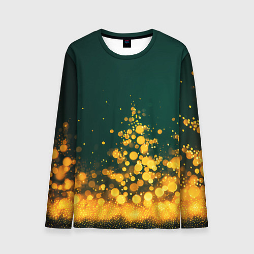Мужской лонгслив Новогодние елочки из боке / 3D-принт – фото 1