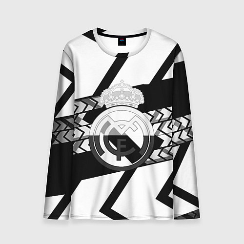 Мужской лонгслив Реал Мадрид краски полосы / 3D-принт – фото 1