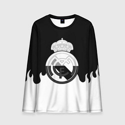 Лонгслив мужской Реал Мадрид огонь белый, цвет: 3D-принт