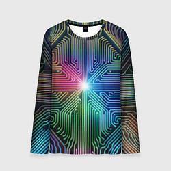 Мужской лонгслив Линейная графика