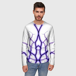 Лонгслив мужской Color white purple, цвет: 3D-принт — фото 2