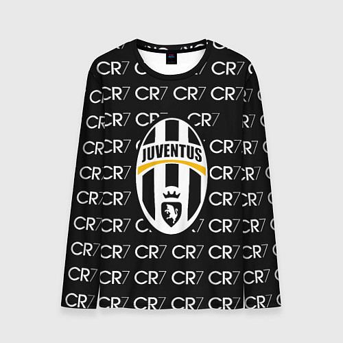 Мужской лонгслив Juventus sport pattern / 3D-принт – фото 1