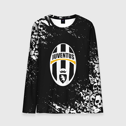 Мужской лонгслив Ювентус черепа краски / 3D-принт – фото 1