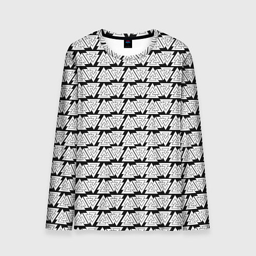 Мужской лонгслив Символы валькнут как защитная кольчуга / 3D-принт – фото 1