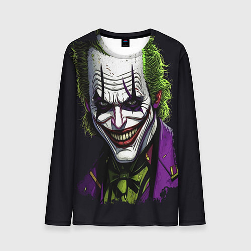 Мужской лонгслив Улыбающийся Джокер / 3D-принт – фото 1