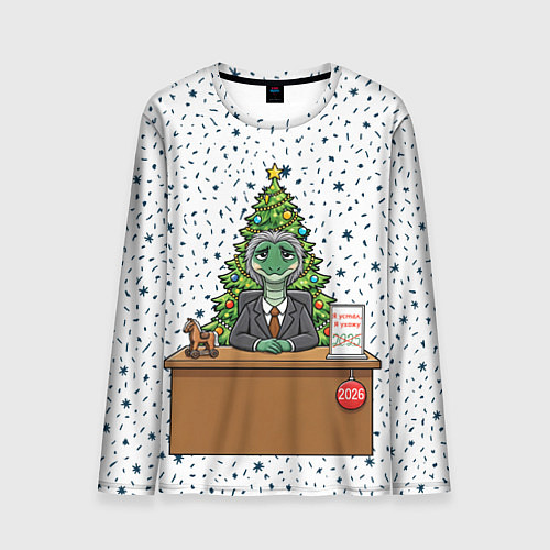Мужской лонгслив Я устал я ухожу - новогодний мем 2026 / 3D-принт – фото 1