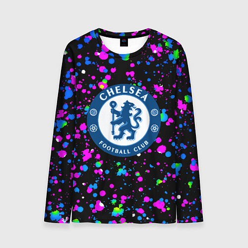 Мужской лонгслив Челси неоновые краски / 3D-принт – фото 1